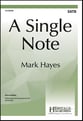 A Single Note SATB choral sheet music cover